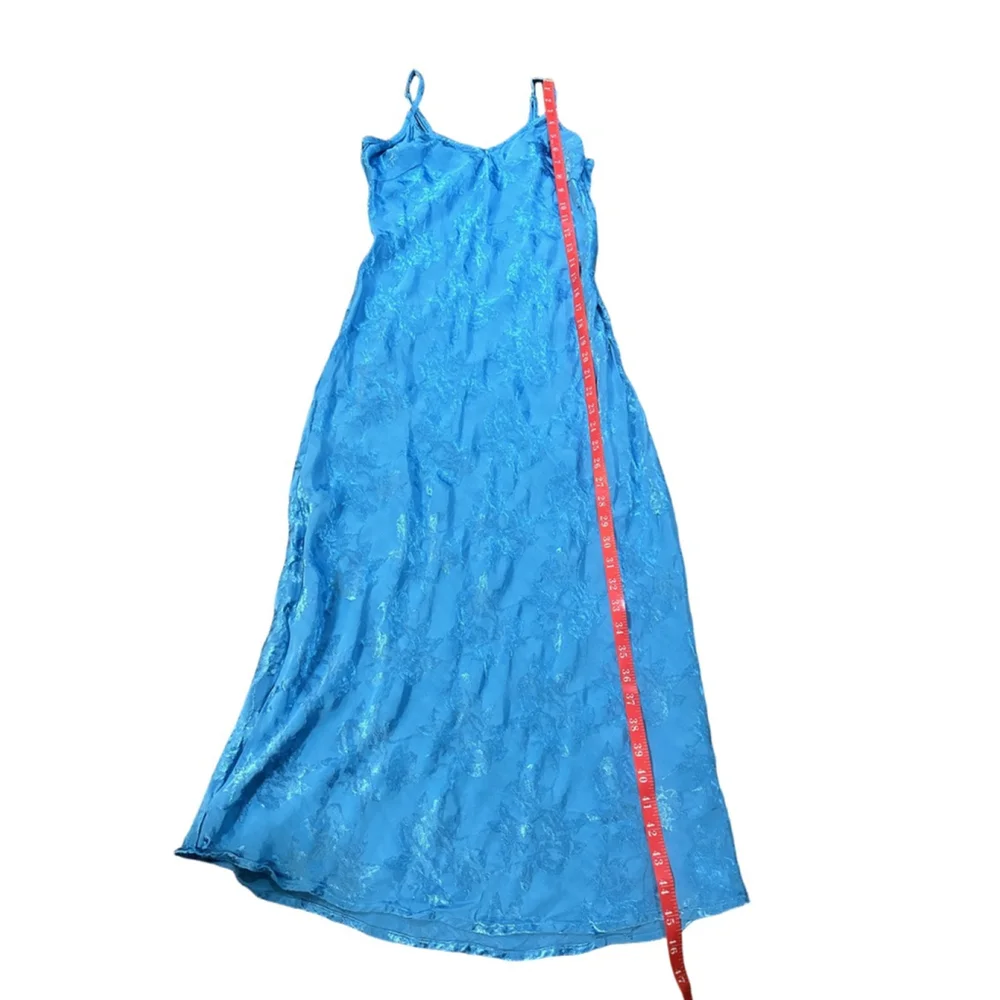 Lulu’s Blue Floral Jacquard Midi Dress S - Picture 8 of 10